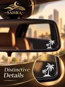 SAHRA 2pcs Coconut Tree Car Stickers, Tropical Palm Tree Pattern Decals, Decorative Vinyl Stickers For Car Body, Window, Stylish Auto Exterior Decor For Vehicle Modification - Multi-color - View 1