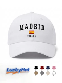 「MADRID ESPAÑA」西班牙國旗圖案印花棒球帽,多色結構休閒帽,送給朋友的絕佳禮物 - 馬德里 - 查看 13