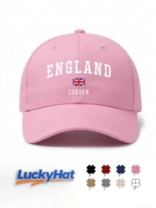 "ENGLAND" UK Flag & London Graphic Printed Baseball Cap, Multi-Color Structured Souvenir Dad Hat For Men & Women - ENGLAND - View 15
