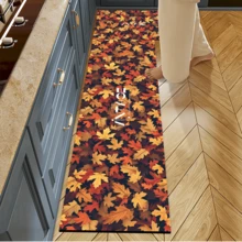 1pc Maple Leaf Pattern Kitchen Floor Mat Silicone Carpet, Absorbent Anti-Slip Quick-Dry Bathroom Mat, All-Season Door Mat Room Decor, Indoor Multi-Function Foot Mat - Multicolor - View 1