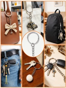 672pcs DIY Keychain Making Kit, Metal Hook Ring Chain Craft Set With 360° Rotating Snap Fastener, Can Make Zipper Pulls And Pendants, Wallet Making Materials, Suitable For DIY Handicrafts And Holiday Gifts - Dog Collar Set - View 5