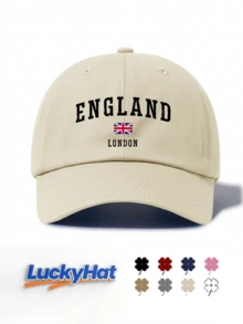 "ENGLAND" UK Flag & London Graphic Printed Baseball Cap, Multi-Color Structured Souvenir Dad Hat For Men & Women - ENGLAND - View 13