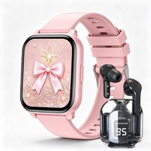 ZhiKexing Sports Smart Watch + Wireless Earbuds Combo Set, 1.83-Inch HD Display, Supports Wireless Calling, Music Playback, Message Notifications, Smart Watch With Calculator, Alarm And Other Multi-Function Sports Watch, Compatible With Android And IOS Systems, Fashionable And Modern Design, Ideal Gift For Men, Women, Lovers Or Parents. - View 10