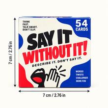 1pc Party Taboo Word Guessing Card Game, English Target Word Description Challenge Cards, Avoid Saying Forbidden Words, Train Expression And Quick Reaction Skills, Suitable For Family Gatherings, Friends Dinners, Holiday Parties And Game Night Interactive Entertainment - Multicolor - View 9