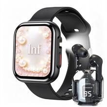 ZhiKexing Smart Sports Watch + Wireless Earbuds Combo Set, 1.83-Inch HD Display, 260mAh Battery With LED Light, Supports Wireless Calling, Music Playback, Message Notifications, Smart Watch With Calculator, Alarm And Other Multifunction Sports Watch, Compatible With Android And IOS Systems, Fashionable And Modern Design, Ideal Gift For Men, Women, Lovers Or Parents. - View 10