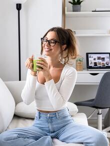 Cat Eye Frame Blue Light Blocking Glasses, Filters Screen Blue Light, Comes With Glasses Case, Suitable For Office And Study, Fashion Accessory Choice - Glasses [Cat-eye Frames] - View 2