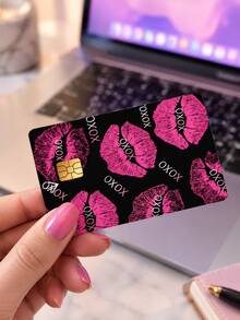 2 buah Stiker Kartu Kredit Motif Bibir Hitam & Merah Muda XOXO, Tahan Gores, Tahan Air, dan Anti Sidik Jari, Stiker Kartu DIY Romantis dan Personalisasi untuk Wanita & Pria, Kartu Bank, Kartu Kredit, Kartu Transportasi, Kartu Akses, Kartu Kampus, Perlindungan Privasi - Berbagai gaya - View 5