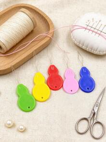 [10pcs/Pack]Gourd-Shaped Needle Threaders, 5 Colors Available, Colorful Gourd-Shaped Handle With Metal Threading Wire, Fast And Effortless Threading, Suitable For Sewing Needles, Embroidery Needles, Cross-Stitch Needles And More, Universal Accessory For Home Sewing, Handicrafts And Professional Sewing - Gourd Threader - View 3
