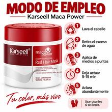 Karseell ماسك الشعر الملون باللون الأحمر من كارسيل، يعزز نغمات الماهوجني والنحاس الأحمر، مغذي ومرطب ومصلح ومضاد للتجعد للشعر الجاف والتالف والمصبوغ، للاستخدام المهني الأسبوعي، 500 مل - الأحمر - مشاهدة 8