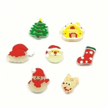 7pcs Luminous Christmas Shoe Charms Set, PVC Shoe Decorations, Shoe Accessories Charms, Gift Idea For Birthday Christmas Halloween Party Favor - Multicolor - View 4
