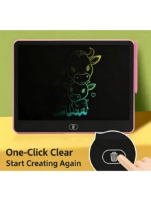 Tablet Tulis LCD 16 inci, Papan Gambar Elektronik, Bantalan Gambar yang Dapat Dihapus dengan Stylus, Papan Gambar Tulisan Tangan Multi-Warna untuk Anak-Anak & Dewasa, Buku Catatan Sketsa Portabel yang Dapat Digunakan Kembali, Hadiah - MultiWarna - View 3