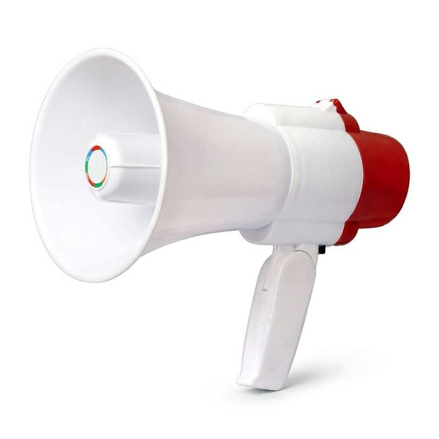 Megáfono Portátil con Grabación y Altavoz Rojo, Potente, Práctico para el Hogar - Tipo de Enchufe A USA (110-127V) - Ver 1