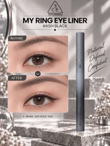 3CE Eyeliner Pen #Sand Grey Black 0.5ml, Ultra-Fine Flexible Tip, Water-Resistant, Smudge-Proof, Long-Lasting, Suitable For Sensitive Skin - Halo Liquid Eyeliner - Sand Gray Black - View 10