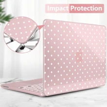 This Polka Dot Pattern Protective Case Is Compatible With MacBook Neo 13-Inch 2026 A3404 A18 Pro Model, Hard Shell Laptop Protective Cover, Optional EU And US Keyboard Protector, Screen Protector, USB Adapter And Cloud Pattern Laptop Sleeve, Available In Multiple Bundle Combinations. - View 9