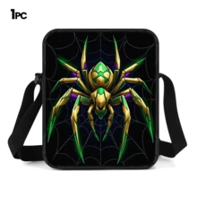 Spider Element Print Student 3 Pieces Set School Backpack, Crossbody Bag, Pencil Case, Boys Large Capacity Compartment Backpack, Back To School Storage Bag For Learning Supplies, School Bag, Travel Storage Bag, For Back To School, Classes, Outdoor Sports, Back To School Season - 3-piece Set - View 5