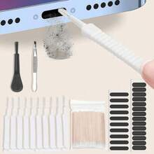 Multi-Function Charging Port Cleaning Kit For Smartphones, Includes Speaker And Earphone Port Dust Plugs, Screen Dust Brush And Cleaning Brush, Phone Speaker Dust Cleaning Tool Set, Compatible With Iphone 15/14/13/12/11 - A - View 1