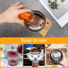2/3PCS Set Wide Mouth Funnel Set, Reusable, With Detachable Filter Screen, Fits Mason Jars, For Homemade Jam, Puree, Honey, Sauce, Cooking Oil, Smooth Filling With Large Opening, Anti-Clog, With Non-Slip Hanging Handle, Rolled Edge Polished To Prevent Hand Injury. Filter Screen Is Detachable, Can Both Fill And Filter Residue, Polished Surface Easy To Clean With Water. Essential Kitchen Tool For Home Canning, Food Portioning, Say Goodbye To Spills And Mess, Perfect For Home Baking And Food Preservation. - View 12