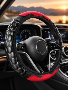 Sarung Setir Mobil Kulit Berlapis Empuk, Tekstur Serat Karbon Sambungan Tanpa Cincin Dalam Elastis 15 Inci Universal Pelindung Setir Tebal Empuk untuk Semua Musim, Aksesori Interior Mobil Anti Selip untuk Pria dan Wanita, Cocok untuk Sebagian Besar Kendaraan - MultiWarna - View 14