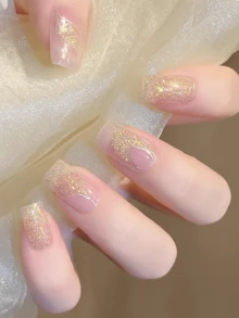 Christmas Semi Cured Gel Nail Strips, 20Pcs Long Lasting Salon Quality Wraps, Easy Apply & Remove Gel Nail Stickers With UV Light - Multicolor - View 5