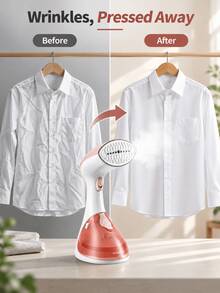SOKANY Handheld Garment Steamer, 260ml Visible Tank, Stainless Plate, Vertical Wrinkle Remover - Baby Pink - View 9
