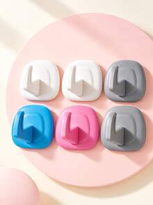 Strong Adhesive Wall Hooks For Home, No-Drill Removable Hooks, Multi-Color Options, Shower Storage Hooks - Multicolor - View 5