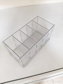 1pc Lickable Cat Treat Storage Box, Acrylic Countertop Treat Organizer, Squeeze-Style Cat Food Storage Container With Removable Dividers, Wet Cat Treat Storage Box, Suitable For Kitchen Cabinets, Pantry, Refrigerator, Multi-Functional Space-Saving Organizer - Normal - View 6
