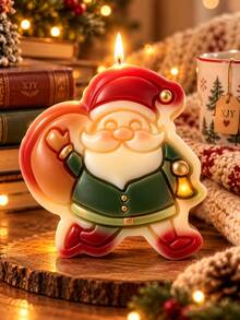 Santa Claus Hanging Ornament Silicone Mold, Cartoon Santa With Gift Bag Mold, For Aromatherapy Wax Tablets, Soap, Epoxy Resin, Christmas Tree Pendants And Handmade Holiday Decorations - Santa Claus Silicone Mold for Christmas Ornaments - View 3