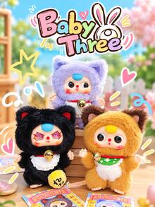 cureplaneta Baby Three Lucky Cat Theme Plush Blind Box (Non-Plush Filled) - Blind Boxes - View 2