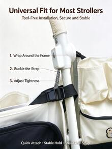 Multifunctional Stroller Organizer Bag Portable Hanging Storage Pouch Baby Stroller Accessories For Diaper Tissue Travel Essentials 1PC - Multicolor - View 4