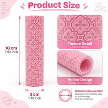 Moroccan Tile Texture Clay Roller, 3D Printed PLA Pottery Texture Roller, Ceramic Embossing Tool For Polymer Clay, Soft Clay, Air Dry Clay, Pottery, DIY Craft, Sculpting, Handbuilding, Geometric Mosaic Pattern Stamp Roller, Ceramic Supplies - Moroccan Tile Pink - View 2