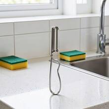 Pelador de Verduras de Aluminio con Punta, Práctico, Práctico en la Cocina - Plateado - Ver 9