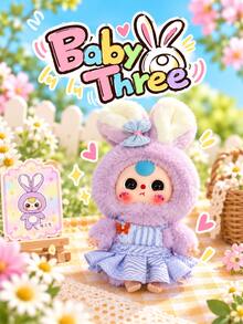 cureplaneta Baby Three - Hộp mù bông chủ đề thỏ dễ thương (không nhồi bông) - Hộp bí ẩn hợp thời trang - Xem 4