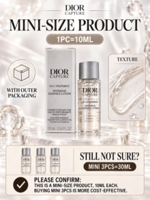 Dior Capture Totale Advanced Night Repair Serum, 10ml, tersedia dalam kemasan 1 atau 3 buah, menyegarkan dan mudah diserap, mencerahkan dan mengurangi garis-garis halus, cocok untuk semua jenis kulit, dan ideal untuk dibawa bepergian. - Air Esensi - View 6