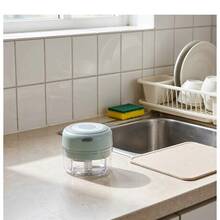 Procesador Picador de Ajo Manual, Práctico en la Cocina, Ahorra Tiempo - Azul - Ver 9