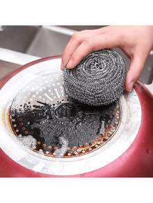 20 buah Bola Kawat Baja Ajaib, Sikat Pembersih Tugas Berat Stainless Steel untuk Mencuci Piring, Sikat Pembersih Penghilang Karat Panci Dapur, Satuan Tanpa Kemasan Individual - Beraneka warna - View 9