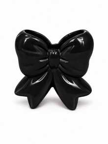 Jarrón decorativo de plástico con lazo lindo, soporte para flores estilo INS, adecuado para sala de estar, escritorio, estantería, entrada, dormitorio, adorno de decoración del hogar - Florero con lazo de pie - Ver 10