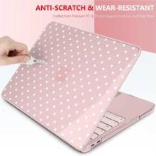 This Polka Dot Pattern Protective Case Is Compatible With MacBook Neo 13-Inch 2026 A3404 A18 Pro Model, Hard Shell Laptop Protective Cover, Optional EU And US Keyboard Protector, Screen Protector, USB Adapter And Cloud Pattern Laptop Sleeve, Available In Multiple Bundle Combinations. - View 7