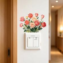 4 miếng dán công tắc đèn hoa văn trang nhã, decal dán tường hoa vẽ tay, tự dính, có thể tháo rời, trang trí phòng dễ dàng, nghệ thuật trang trí bảng công tắc, thích hợp cho phòng tắm, nhà bếp. - 4pcs - Xem 6