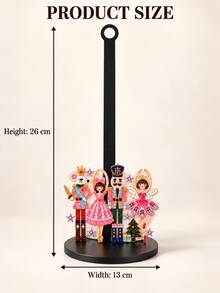 2D FLAT Christmas Hair Accessory Storage Rack - Christmas Decoration, Desktop Organizer For Storing Hair Ties, Headbands, Hair Clips (Combines Display And Storage Functions), Christmas Nutcracker Design, Also Suitable For Christmas Decoration, Multi-Functional Home Decor Storage Solution, Jewelry Storage Rack - Multicolor - View 4