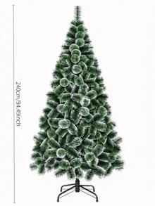 Snow-Dusted Artificial Christmas Tree In Multiple Sizes. Boasts Dense, Fluffy Branches With Natural, Realistic Snow Effect. Comes With A Stable Stand For Easy Assembly. Great For Home And Shop Decor To Build A Rich Christmas Vibe. - Multicolor - View 11