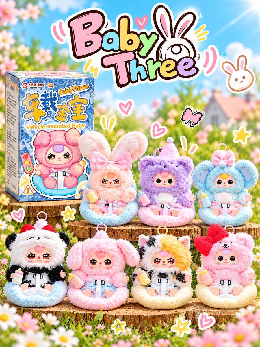 cureplaneta Baby Three-Car Seat Cute Blind Box (Non-Plush Filled) - Blind Boxes - View 1