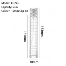 2/1 Capacity Options Transparent Glass Fragrance Refillable Bottle, Press-Type Fine Mist Spray Bottle With Delicate Atomization, Reusable Travel Portable Fragrance Refill Empty Bottle, Home Fragrance Sample Dispenser Bottle, Luxury Embossed Grid Pattern Bottle Body With Metal Spray Head, Sealed Leak-Proof, Toner, Essence Water Spray Bottle, Travel Refill Container, Portable Cosmetic Small Spray Bottle, Fragrance Spray Empty Bottle, Fragrance Refillable Bottle, Hand Sanitizer Spray Bottle - Multicolor - View 9