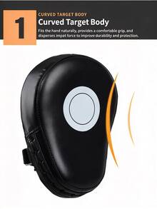 2pcs Durable Boxing Gloves - Ergonomically Designed Handheld Boxing Pads, Curved And Thickened Design, Impact And Wear Resistant, Strong Shock Absorption And Resilience, Comfortable And Breathable, Reduces Stuffiness, Lightweight And Flexible, With Central Target Design, Helps Improve Boxing Training Agility And Accuracy. - Multicolor - View 7