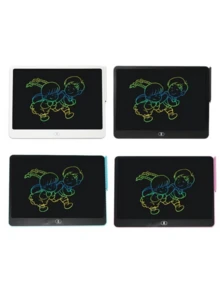 Tablet Tulis LCD 16 inci, Papan Gambar Elektronik, Bantalan Gambar yang Dapat Dihapus dengan Stylus, Papan Gambar Tulisan Tangan Multi-Warna untuk Anak-Anak & Dewasa, Buku Catatan Sketsa Portabel yang Dapat Digunakan Kembali, Hadiah - MultiWarna - View 6
