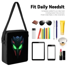 Mecha Element Print Student 3 Pieces Set School Backpack, Messenger Bag, Pencil Case, Boys Large Capacity Compartment Backpack, Back To School Storage Bag For School Supplies, Travel Storage Bag, Suitable For Back To School, Classes, Outdoor Sports, Back To School Season - 3-piece Set - View 4