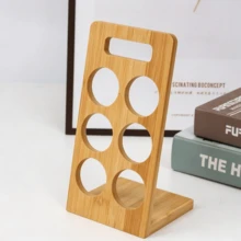Bamboo Stand Glass Spice Jar Set, Available In 6-Grid And 8-Grid Sizes, Sealed Spice Storage Jars With Bamboo Wood Lids, Tilted Vertical Rack, Suitable For Storing Seasonings And Spices On Kitchen Countertops - Multicolor - View 4