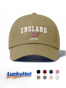 "ENGLAND" UK Flag & London Graphic Printed Baseball Cap, Multi-Color Structured Souvenir Dad Hat For Men & Women - ENGLAND - View 14