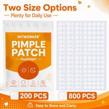 200/800pcs Plester Jerawat Hidrokoloid, Paket Beragam Stiker Penutup Jerawat Wajah, Tampilan Tak Terlihat, Tahan Air, Ultra Tipis, Mudah Dikupas, Set Plester Perawatan Kulit untuk Penggunaan Siang & Malam - beraneka warna - View 9