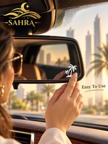 SAHRA 2pcs Coconut Tree Car Stickers, Tropical Palm Tree Pattern Decals, Decorative Vinyl Stickers For Car Body, Window, Stylish Auto Exterior Decor For Vehicle Modification - Multi-color - View 5