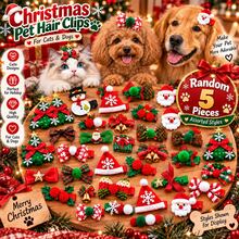 Christmas Dog Hair Clips Accessories, Random 5/10/20pcs Mixed Color Pet Hair Clips, Suitable For Cats And Dogs, Cute Puppy Decorations, Holiday Dog Supplies - Multicolor - View 7
